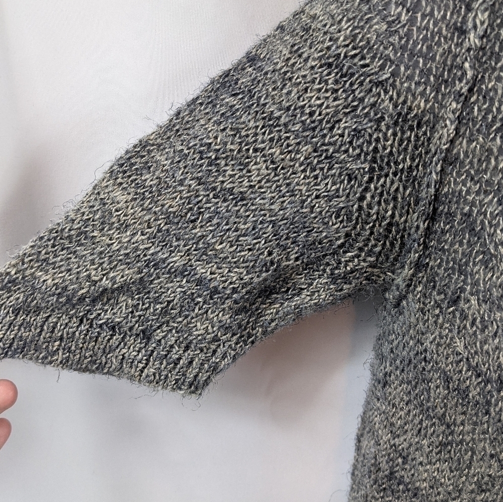 J Crew Variegated Wool Blend Short Sleeve Knit Sweater Sz M - Picture 2 of 8